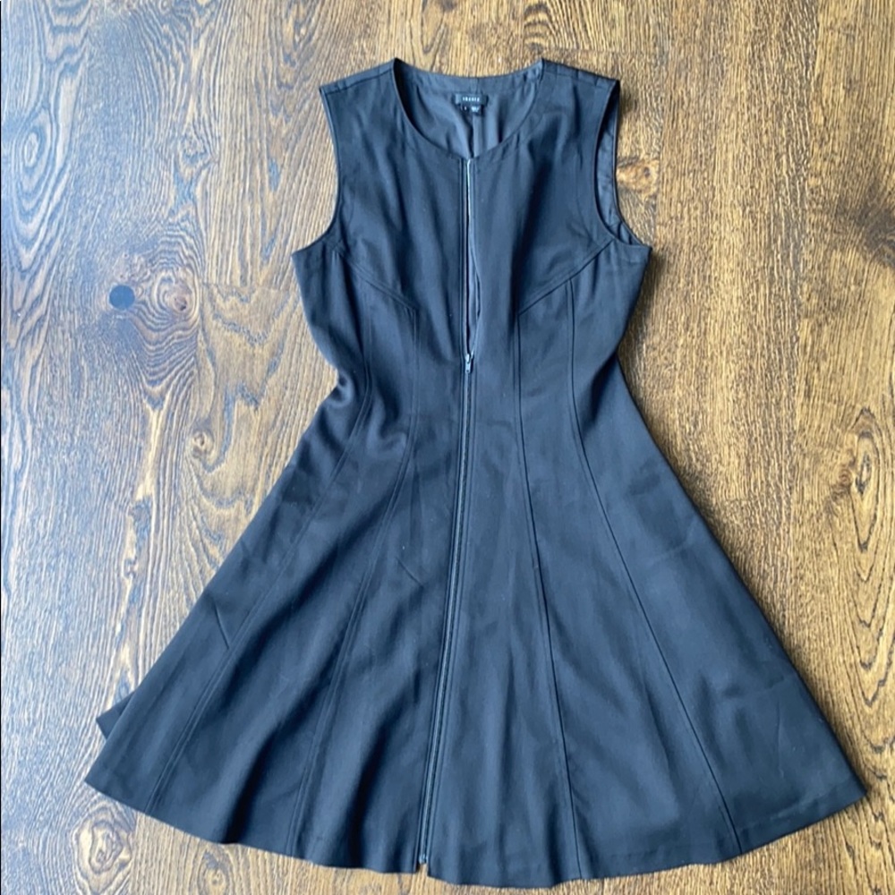 Theory Black Zip Front Dress